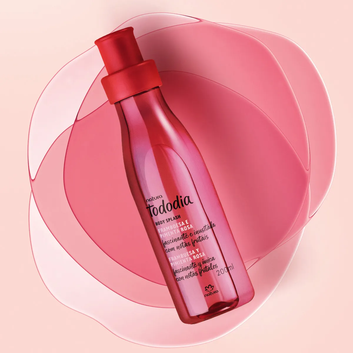 Framboesa e Pimenta Rosa Body Splash Tododia Natura Mulher